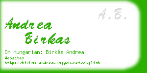 andrea birkas business card
